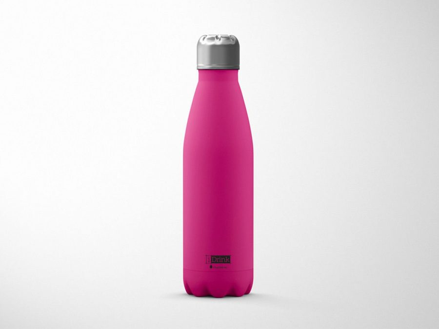 I Drink - Borraccia termica in acciaio colore rosa 500 ml
